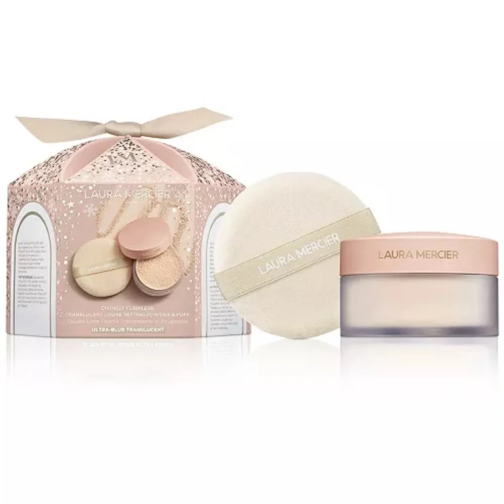 Laura Mercier Divinely Flawless Translucent Loose Setting Powder & Puff Set